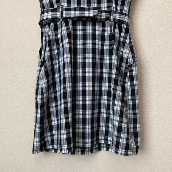 Hollister Plaid Belted Waist Flattering Mini Dress Academia - Picture 8 of 14